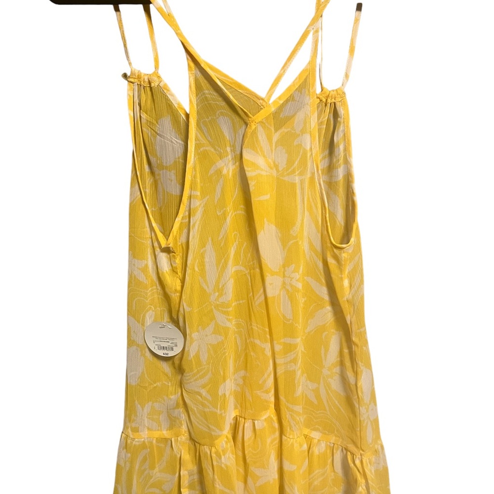 Swim cover up sheer yellow size L